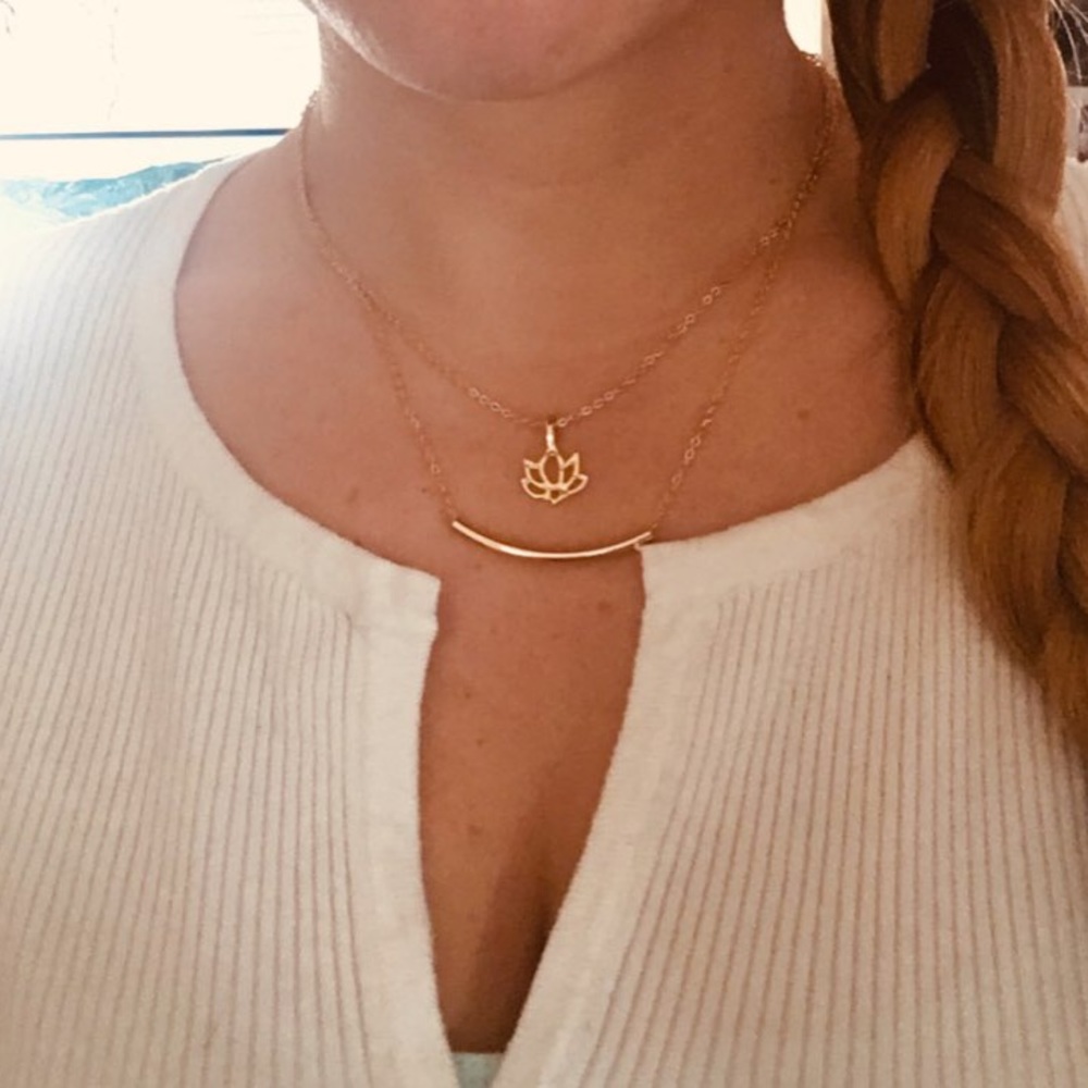 Lotus flower good luck summer quote necklace - Picture 8 of 8